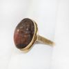 Picture of Vintage 10k Gold & Carved Rhodonite Scarab Ring