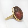 Picture of Vintage 10k Gold & Carved Rhodonite Scarab Ring