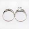 Picture of Vintage 14k White Gold & Diamond Locking Bridal Ring Set