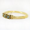 Picture of Victorian Era Etruscan Revival 14k Gold & Turquoise Cabochon Bangle Bracelet