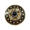 Picture of Victorian Etruscan Revival 9k Gold, Enamel & Banded Agate Mourning Locket Brooch/Pendant
