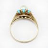 Picture of Antique European .333 (8k) Gold, Pearl & Turquoise Ring