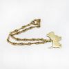 Picture of Vintage 14k Gold Youth Bracelet with Gold, Pearl & Ruby Scotty Dog Charm