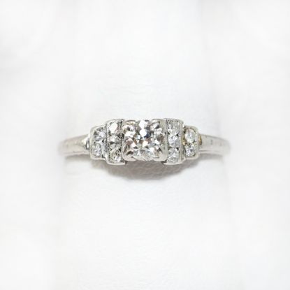 Picture of Antique Art Deco Iridium Platinum & Diamond Engagement Ring