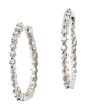 Picture of 14k White Gold & Diamond Hoop Earrings 