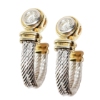 Picture of 14k Two-Tone Gold & Diamond Earrings