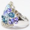 Picture of 14k White Gold Multi-Gemstone and Diamond Ring