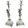 Picture of Putto 15" Sterling Silver Figural Candlestick Pair