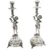Picture of Putto 15" Sterling Silver Figural Candlestick Pair