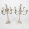 Picture of 20" Classical Music Continental Silver Candleabra Pair