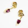 Picture of 14k Yellow Gold Garnet Earrings