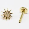 Picture of 14k Yellow Gold Diamond Sun Tragus Earring