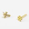 Picture of 14k Yellow Gold Tiny Diamond Cross Tragus Earring
