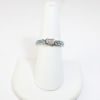 Picture of 18k White Gold Bezel Set Diamond and Aquamarine Ring