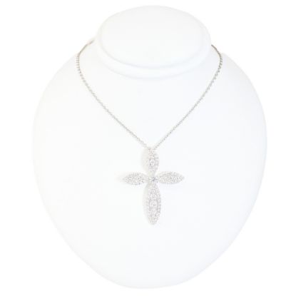 Picture of 18k White Gold Diamond Cross Pendant