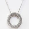 Picture of 14k White Gold Circle Diamond Pendant