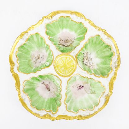 Picture of Early French Oyster Plate with Fish 