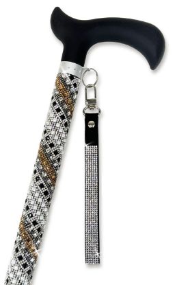 Picture of Jacqueline Kent Gold, Black & Silver Swirl Sugar Cane