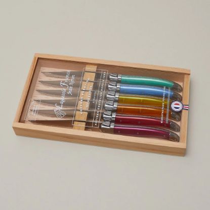 Picture of Laguiole Rainbow 6-Piece Steak Knife Set