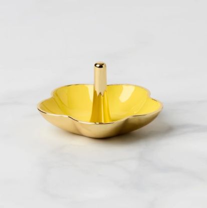 Picture of Metal Ring Dish, Yellow