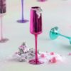 Picture of Ruby 'Rainbow Reflective' Glass Champagne Flute Pair
