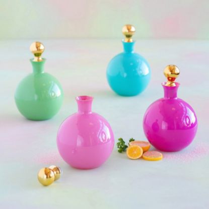 Picture of Turquoise 'Sugar Plum' Glass Decanter