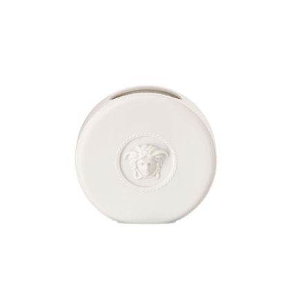 Picture of Versace by Rosenthal 'La Medusa Mini' White Round Disc Vase