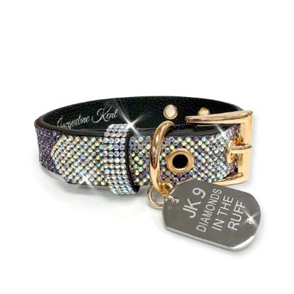 Picture of Jacqueline Kent Purple Ombre Small 'Diamonds in the Ruff' Dog Collar