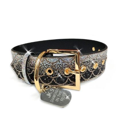 Picture of Jacqueline Kent Midnight Mermaid Large 'Diamonds in the Ruff' Dog Collar