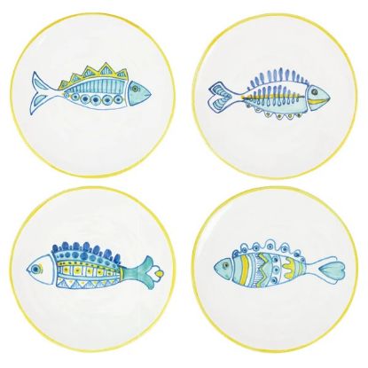 Picture of Set of 4 Salad Plates, Assorted