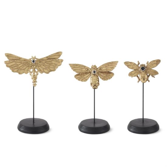 Picture of Set of 3 Jeweled Insect Objets