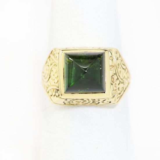 Picture of 14k Yellow Gold Green Tourmaline Ring