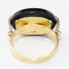 Picture of 14k Yellow Gold Oval Onyx & Diamond Ring