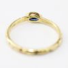 Picture of 14k Yellow Gold Curved Oval Blue Sapphire Ring