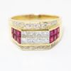 Picture of 18k Yellow Gold Diamond & Ruby Ring