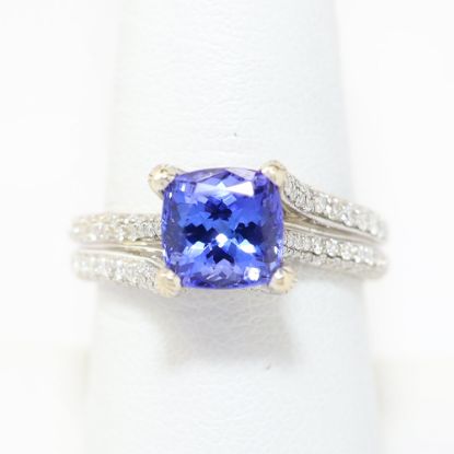 Picture of 18k White Gold Tanzanite & Diamond Ring