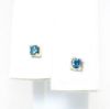 Picture of 14k Yellow Gold Blue Diamond Studs