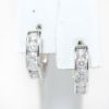 Picture of 14k White Gold Diamond Hoop Earrings