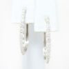 Picture of 14k White Gold Diamond Hoop Earrings