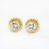 Picture of 14k Yellow Gold Diamond Solitaire Earrings
