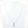 Picture of 18k Yellow Gold Pear Cut Blue Topaz Pendant