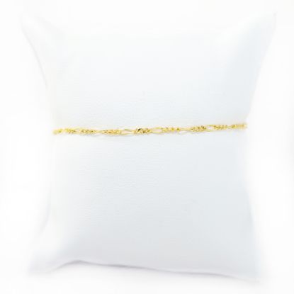 Picture of 14k Yellow Gold Thin Figaro Bracelet