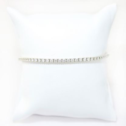 Picture of 14k White Gold Diamond Line Bracelet