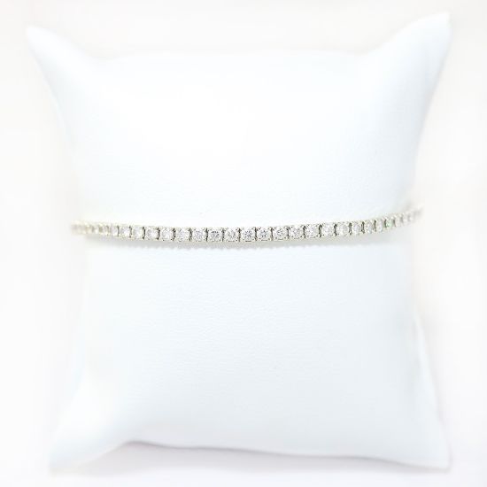 Picture of 14k White Gold Diamond Line Bracelet