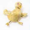 Picture of 14k Yellow Gold Ruby Bird Pin