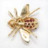 Picture of 18k Yellow Gold Ruby & Sapphire Bee Brooch