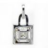 Picture of 14k White Gold Square Brilliant Diamond Solitaire Pendant