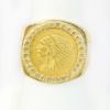 Picture of 14k Yellow Gold Indian Head Gold Coin Ring 
