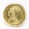 Picture of 14k Yellow Gold 1915 Indian Head Half Eagle Gold Coin Ring
