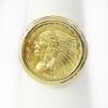 Picture of 14k Yellow Gold 1915 Indian Head Half Eagle Gold Coin Ring